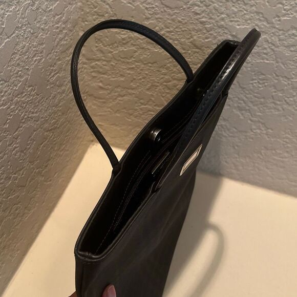 Burberry Tote Bag Blue Nova Check Plaid Coated Canvas Equestrian Old Money Prep - Picture 7 of 13